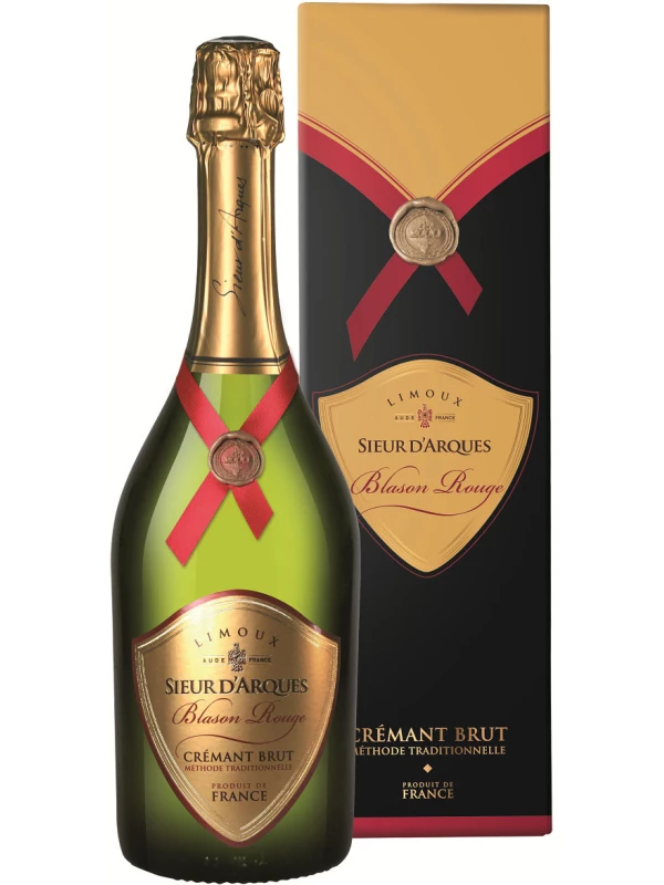 Sieur d'Arques, Blason Rouge Cremant Brut, Limoux AOC, gift box