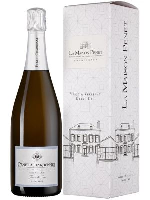 Penet-Chardonnet, Terroir & Sens Grand Cru Extra Brut, Champagne AOC, gift box 0.75 л