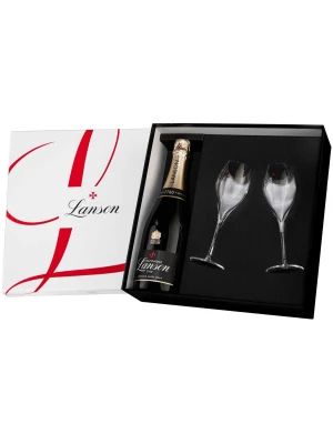 Lanson, Black Label Brut, Coffret with 2 Glasses 0.75 л