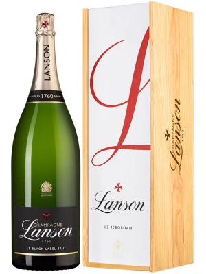 Lanson Black Label Brut, wooden box 3 л