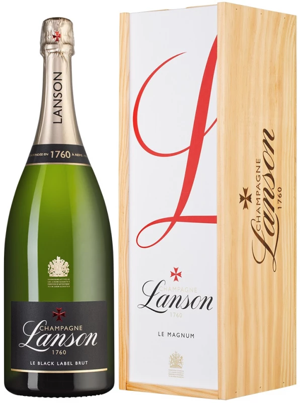 Lanson, Black Label Brut, wooden box