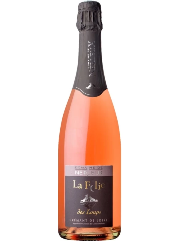 Domaine de Nerleux, La Folie des Loups Rose Brut, Cremant de Loire AOC
