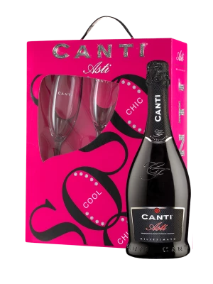 Canti, Asti, gift set with 2 glasses 0.75 л 2018