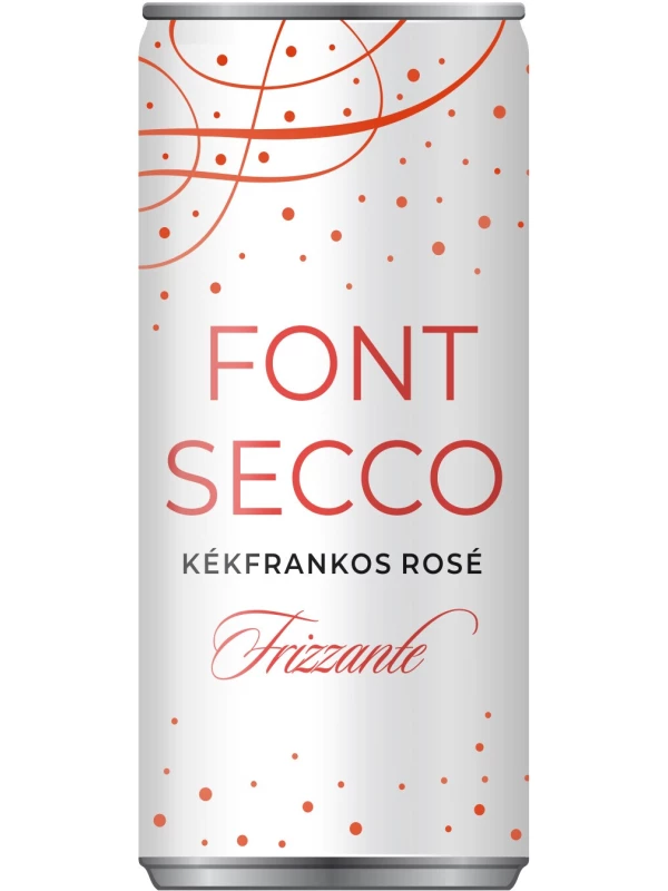 Font Secco Kekfrankos Rose Frizzante, in can