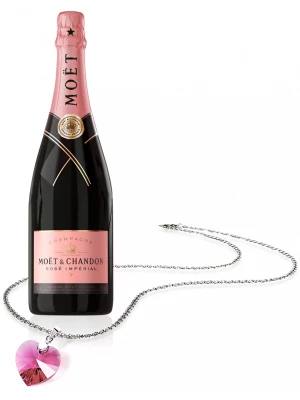 Moet & Chandon, Brut Imperial Rose, gift box with Pendant Swarovski 0.75 л