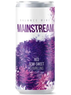 Balance Wine Mainstream, Sparkling Red Semi-Sweet, in can 0.33 л