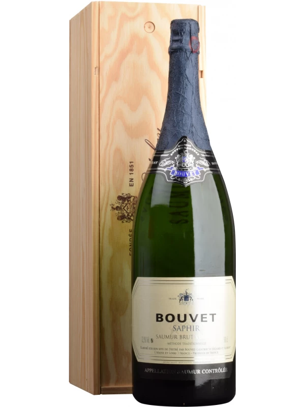 Bouvet Ladubay, Saphir Brut Vintage, Saumur AOC, wooden box