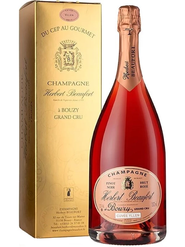 Herbert Beaufort, Cuvee Yllen Brut Rose, Bouzy Grand Cru, gift box