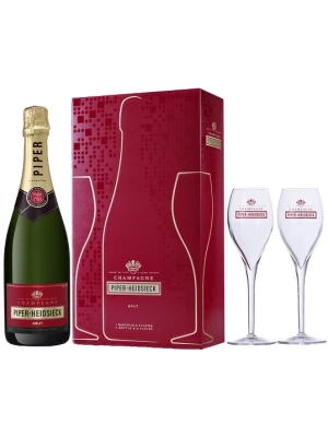 Piper-Heidsieck, Brut, gift box with 2 glasses 0.75 л