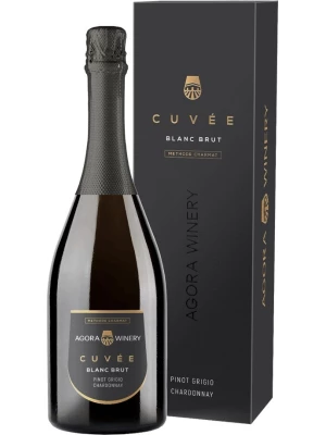 Agora Cuvee Pinot Grigio Chardonnay Brut, gift box 0.75 л