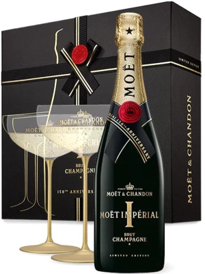 Moet & Chandon, Brut Imperial, Edition 150th Anniversary, gift box with 2 glasses 0.75 л