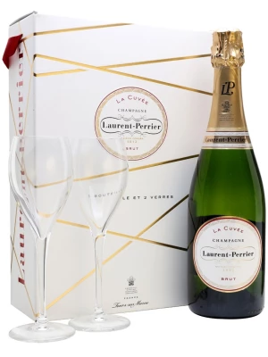 Laurent-Perrier, La Cuvee Brut, gift box with 2 glasses 0.75 л