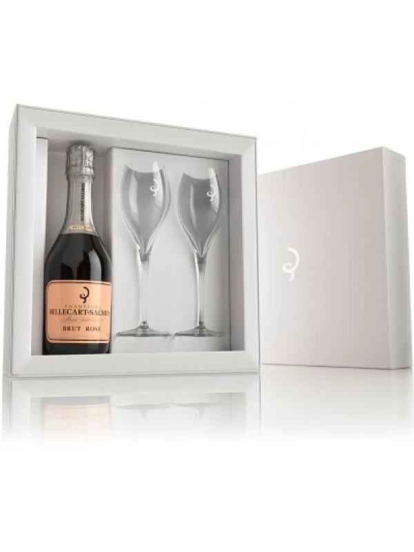 Billecart-Salmon, Brut Rose, Coffret with 2 Glasses