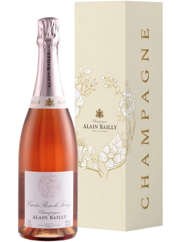 Champagne Alain Bailly, Cuvee Rose De Serzy Brut, Champagne AOC, gift box