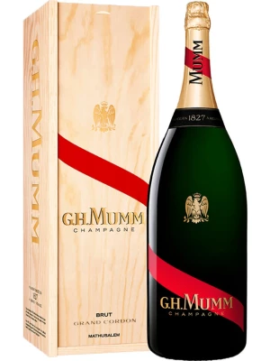 Mumm, Grand Cordon Brut, Champagne AOC, wooden box 6 л