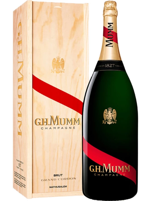 Mumm, Grand Cordon Brut, Champagne AOC, wooden box