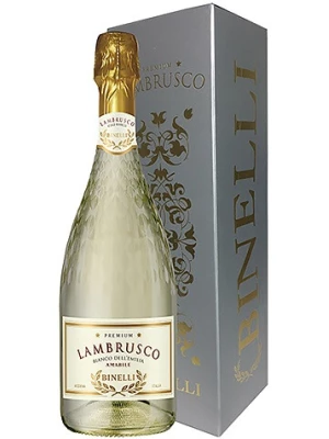 Binelli Premium Lambrusco Bianco Amabile, Dell'Emilia IGT, gift box 0.75 л