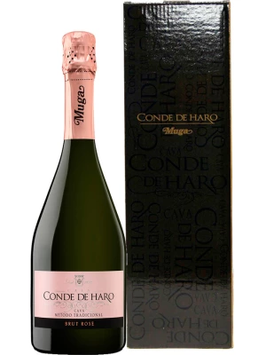Muga, Cava Conde de Haro Brut Rose, Rioja DOC, gift box 0.75 л