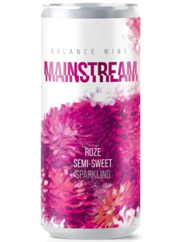 Balance Wine Mainstream, Sparkling Rose Semi-Sweet, in can