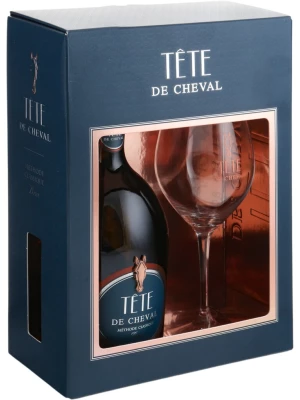 Tete de Cheval Brut, gift box with glass 0.75 л