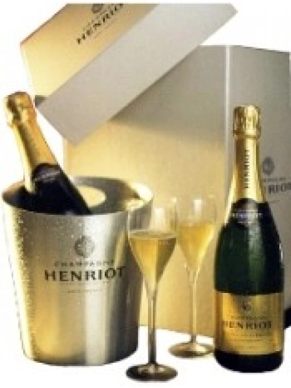 Blanc Souverain Henriot (Blanc de Blancs), Gift carton with bucket and 2 glasses