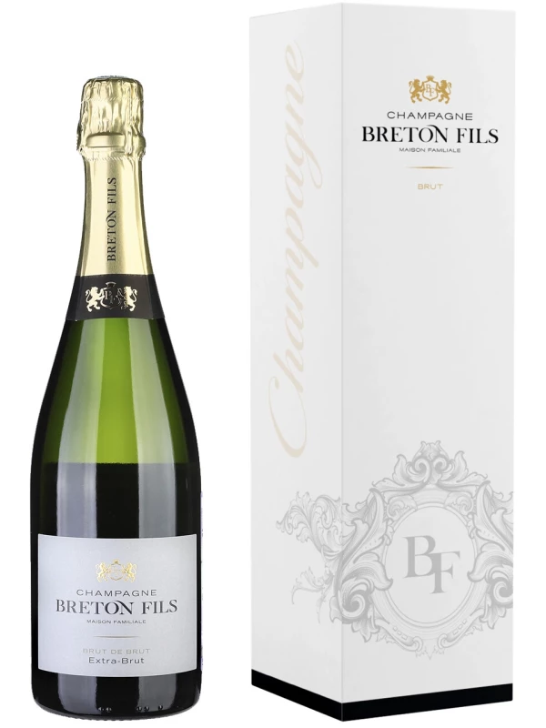 Champagne Breton Fils, Brut de Brut Extra Brut, Champagne AOC, gift box