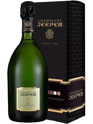 Champagne Jeeper, Grand Assamblage Brut, Champagne AOC, gift box 0.75 л