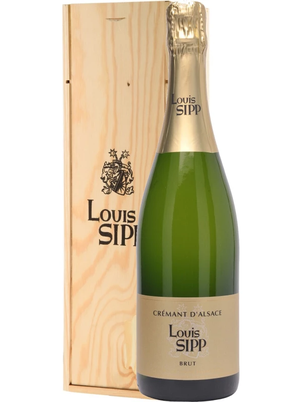 Louis Sipp, Cremant d'Alsace Brut, wooden box