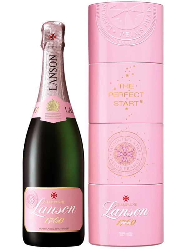 Lanson, Rose Label Brut Rose, gift box Twist Pack
