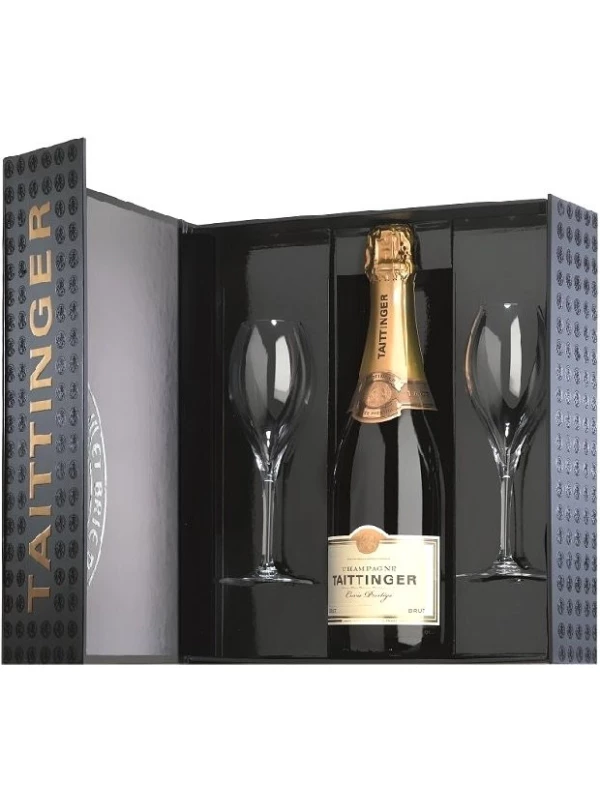 Taittinger, Brut Reserve with 2 Glasses