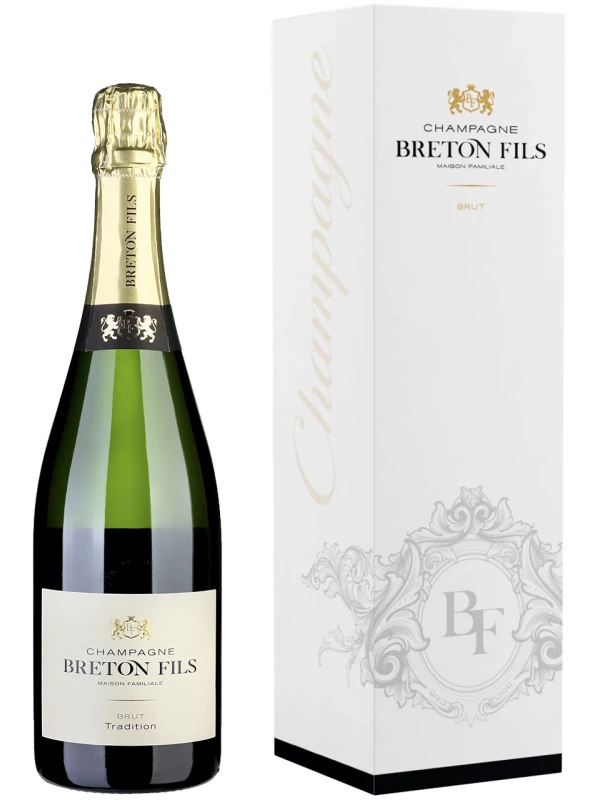 Champagne Breton Fils, Tradition Brut, Champagne AOC, gift box