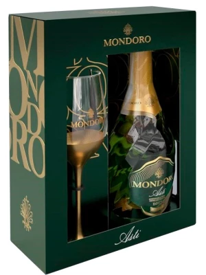 Mondoro Asti DOCG, gift box with glass 0.75 л