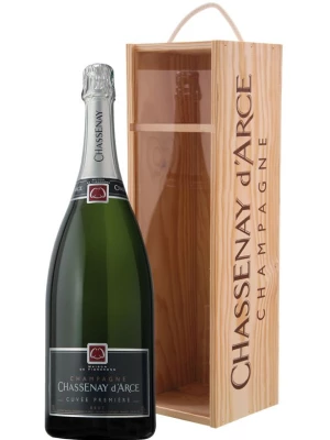Champagne Chassenay d'Arce, Cuvee Premiere Brut, wooden box 3 л