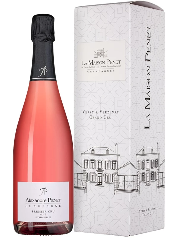 Alexandre Penet, Premier Cru Rose Extra Brut, Champagne AOC, gift box