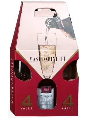 Mastro Binelli Rosato, gift box with 2 glasses 0.75 л