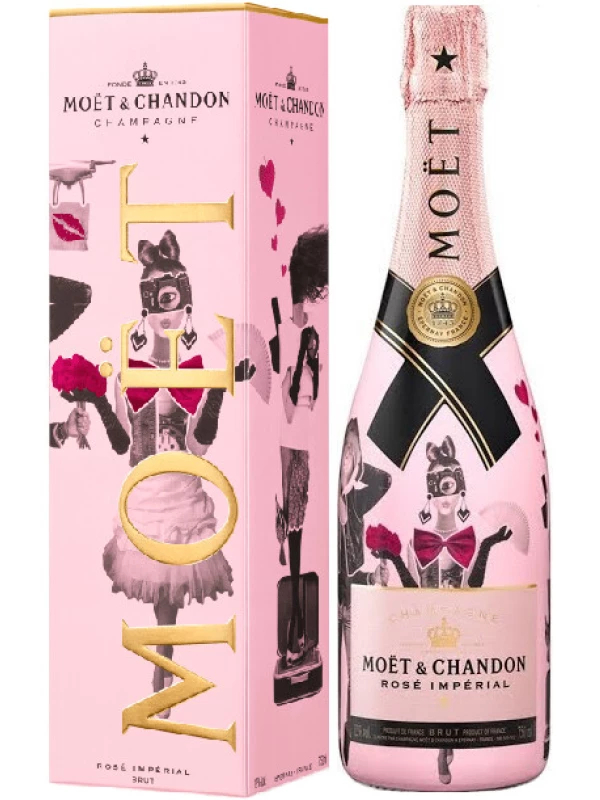 Moet & Chandon, Brut Imperial Rose, Limited Edition Unconditional Love, gift box