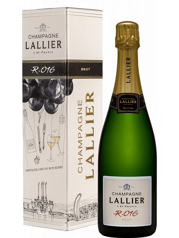 Champagne Lallier, R.016 Brut, Champagne AOC, gift box