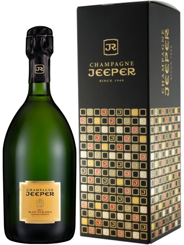Champagne Jeeper, Blanc de Blancs Grand Reserve Brut, Champagne AOC, gift box