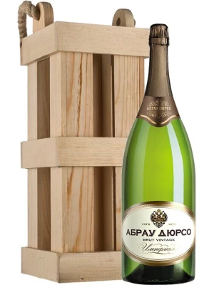 Абрау-Дюрсо, Империал Брют Винтаж, в деревянной коробке 1.5 л
