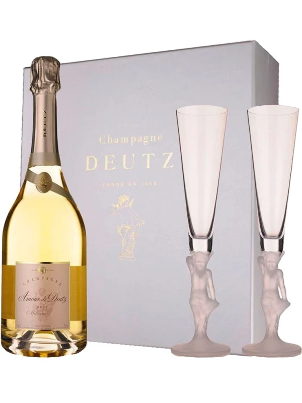 Amour de Deutz Brut Blanc, gift box with 2 crystal glasses