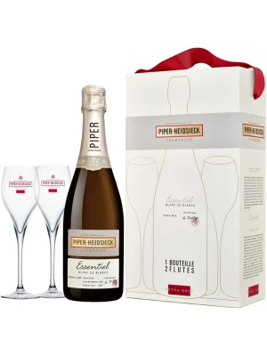 Piper-Heidsieck, Essentiel Blanc de Blancs Extra Brut, gift bag with 2 flutes 0.75 л 2014