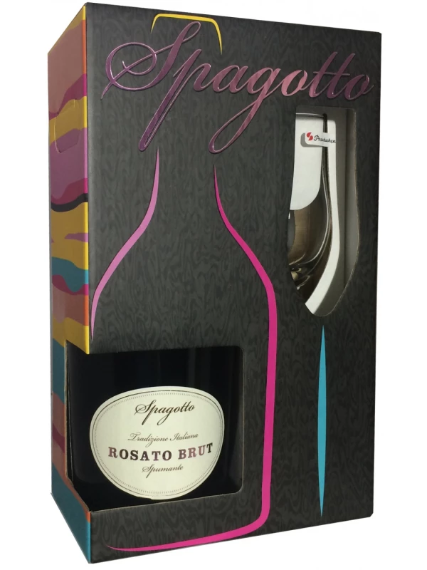 Spagotto Rosato Brut, gift set with glass