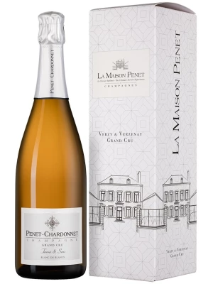 Penet-Chardonnet, Terroir & Sens Blanc de Blancs Grand Cru, Champagne AOC, gift box 0.75 л
