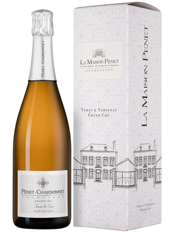 Penet-Chardonnet, Terroir & Sens Blanc de Blancs Grand Cru, Champagne AOC, gift box