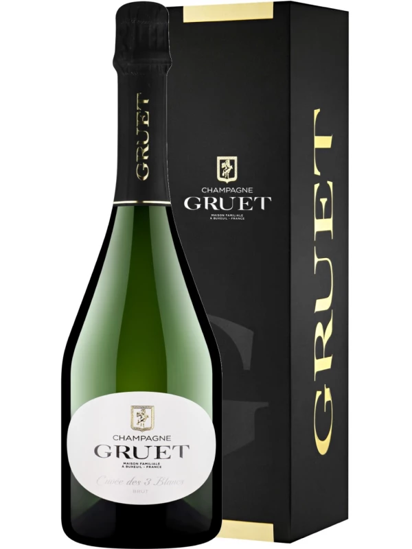 Gruet, Cuvee des 3 Blancs Brut, Champagne AOC, gift box
