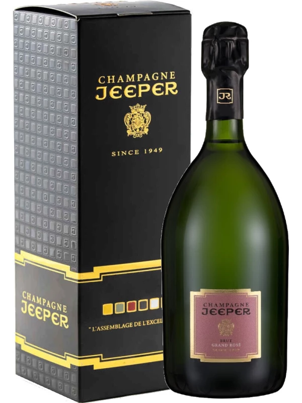 Champagne Jeeper, Grand Rose Brut, Champagne AOC, gift box