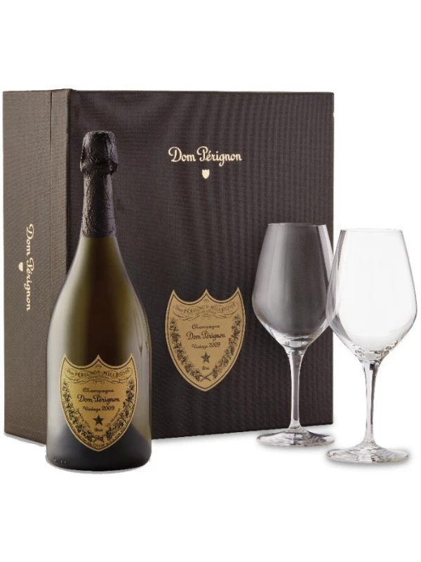 Dom Perignon, 2009, gift box with 2 glasses
