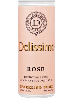 Delissimo Rose Semi-Sweet, in can 0.25 л