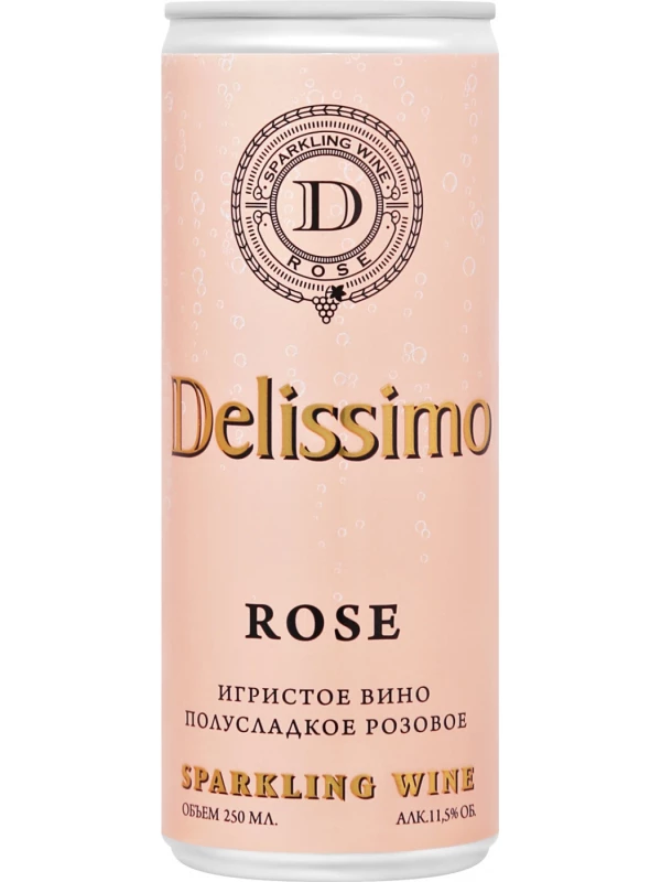 Delissimo Rose Semi-Sweet, in can