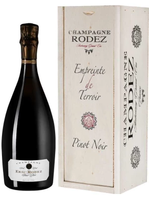 Champagne Rodez, Pinot Noir Grand Cru Brut, Champagne AOC, wooden box 0.75 л 2009